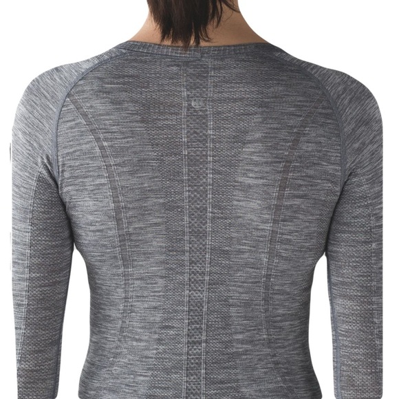 Lululemon Swiftly Tech Long Sleeve Crew Sz 6 Heathered Grey Orig $78 - Picture 4 of 10